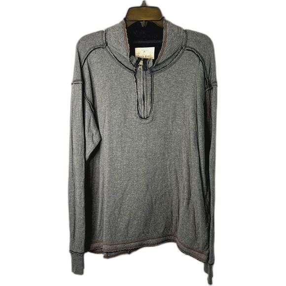 North River Raw Hem Long Sleeve 1/4 Zip Shirt Mens Size Large - Picture 1 of 11